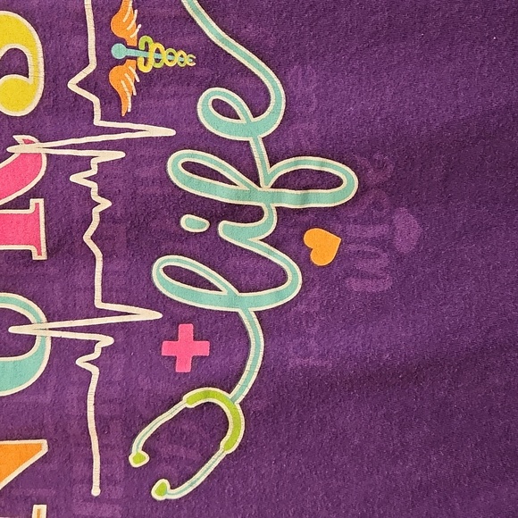 Nursing Life tshirt, purple, size Large - Picture 3 of 6